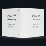Happy 10th anniversary simple minimal wedding name binder<br><div class="desc">design</div>