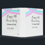 Happy 10th anniversary simple minimal wedding name binder<br><div class="desc">design</div>