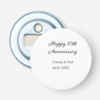 Happy 10th anniversary simple minimal wedding name