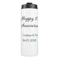 Happy 10th anniversary simple minimal wedding name