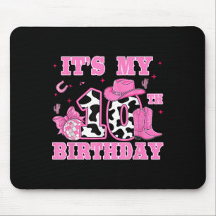 Happy 10th Birthday Girl Outfit Rodeo Western Cowg Mouse Pad