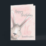 Happy 10th Birthday Granddaughter Watercolor Bunny Card<br><div class="desc">Sweet birthday card for your granddaughter's 10th birthday with a watercolor bunny rabbit peeking around the corner and her age subtly in the pink and grey watercolor background. Designed by Simply Put by Robin; watercolor elements from Design Cuts.</div>