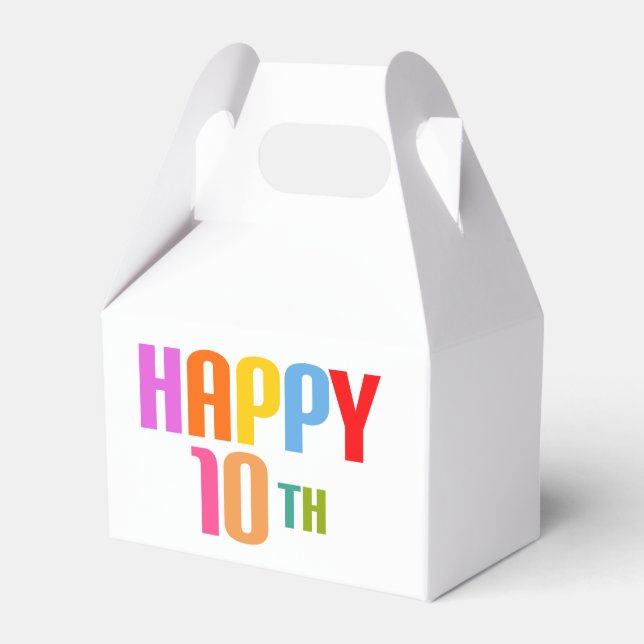 Happy 10th favor box (Front Side)