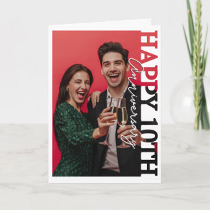Happy 10th silver wedding Anniversary Photo Card