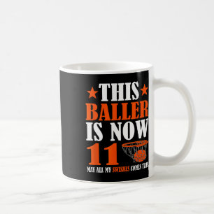 Happy 11th Birthday 11 Year Old Bysketbyll 11th Bi Coffee Mug