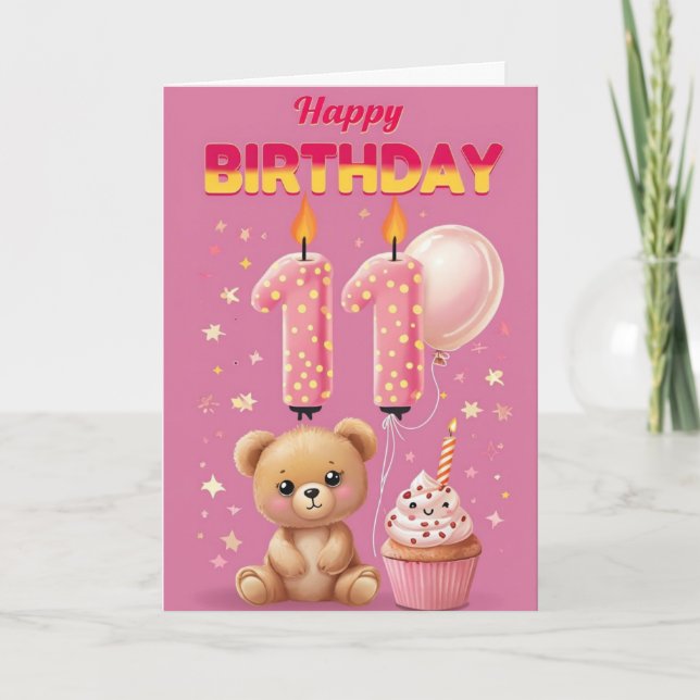 Happy 11th Birthday Card (Front)