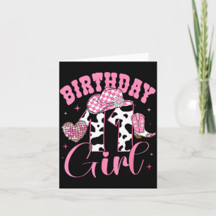 Happy 11th Birthday Girl Outfit Rodeo Western Cowg Card