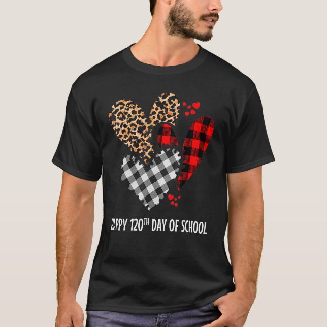 Happy 120th Day Of School Teacher Student T-Shirt (Front)
