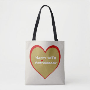 Happy 12TH Anniversary  Tote Bag