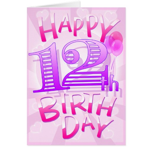 Free Printable 12th Birthday Cards - Printable Templates Free
