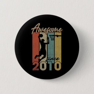 Happy 12th Birthday Basketball 12 Yr Old Awesome S 2 Inch Round Button
