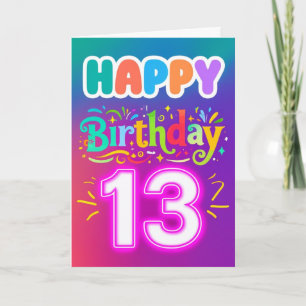 Happy 13th Birthday Card