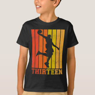 Happy 13th Birthday Decorations For Boys Basketbal T-Shirt