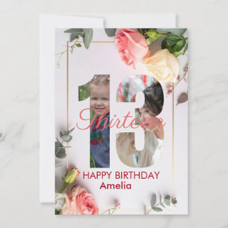 happy 13th Birthday Personalized card