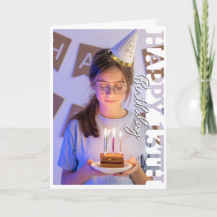 Happy 13th Birthday Photo college Card