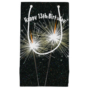 Happy 13th Birthday Sparklers  Small Gift Bag