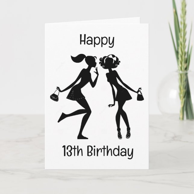 HAPPY "13th BIRTHDAY" TO A VERY BEST FRIEND Card (Front)