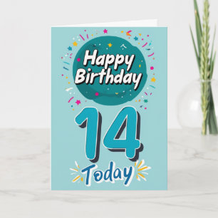 Happy 14th Birthday Card