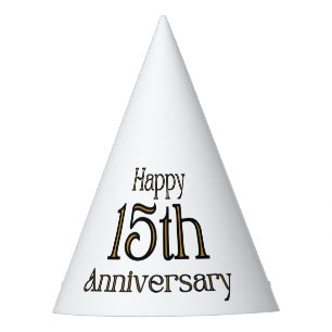 Happy 15th Anniversary Party Hat