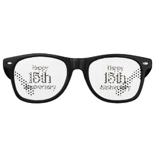 Happy 15th Anniversary Party Retro Sunglasses