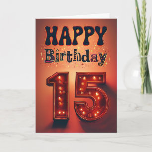 Happy 15th Birthday Card