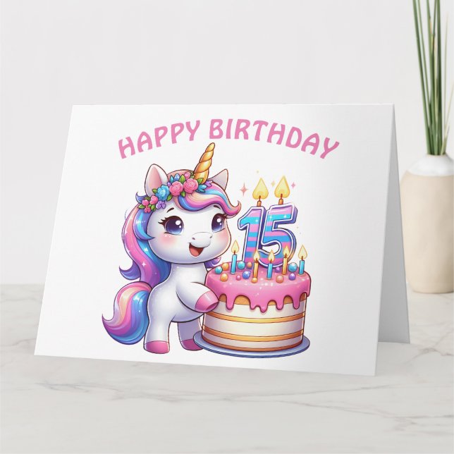 Happy 15th Birthday Card  (Front)