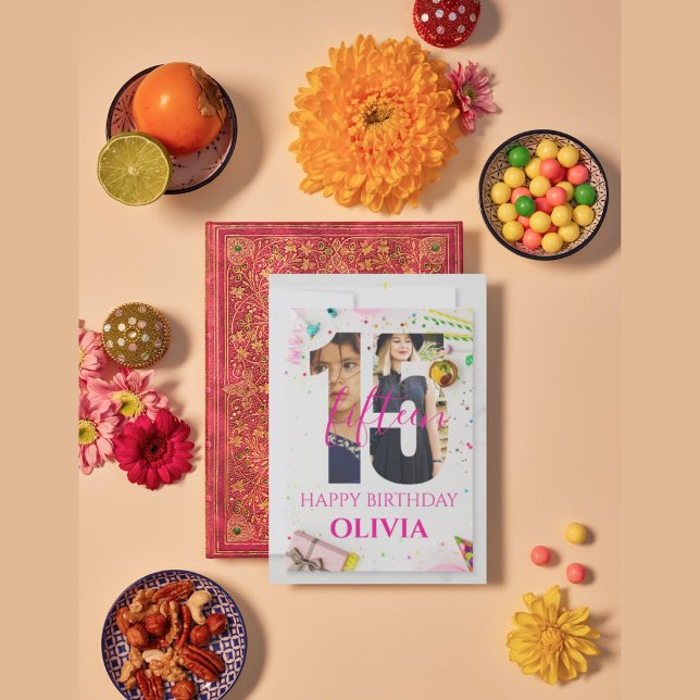 happy 15th Birthday Personalized card (Creator Uploaded)