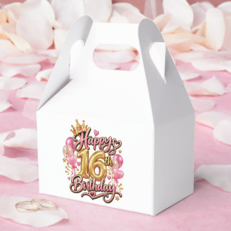 Happy 16th Birthday Favor Box