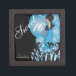Happy 16th Birthday | Personalize Keepsake Box<br><div class="desc">Keepsake Gift Box. 📌If you need further customization, please click the "Click to Customize further" or "Customize or Edit Design"button and use our design tool to resize, rotate, change text colour, add text and so much more.⭐This Product is 100% Customizable. Graphics and / or text can be added, deleted, moved,...</div>