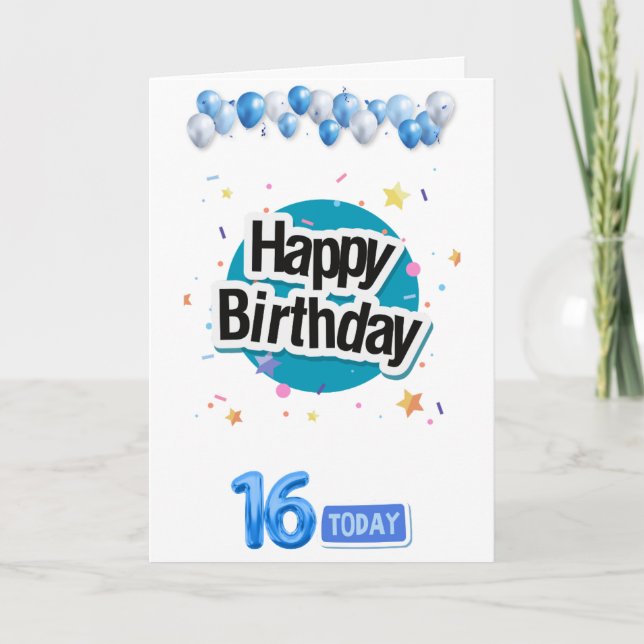 happy 16th birthday son card (Front)