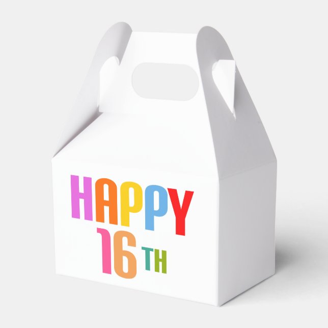 Happy 16th favor box (Front Side)