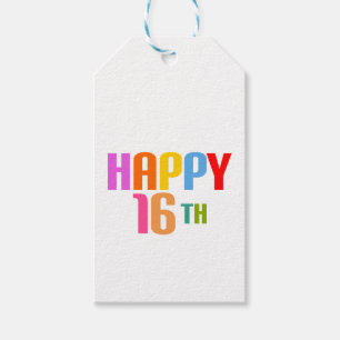 Happy 16th gift tags
