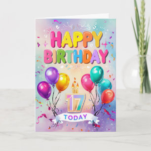 Happy 17th Birthday Card