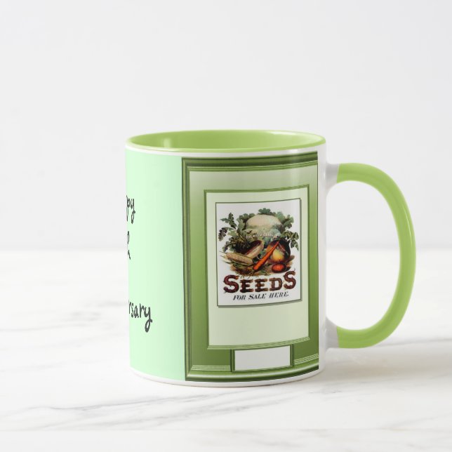 Happy 18th Anniversary, Grow vegetables Mug (Right)