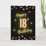 Happy 18th Birthday Card<br><div class="desc">A cool birthday card for any 18 year old.</div>