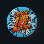 HAPPY 18TH BIRTHDAY Fun Retro Comic Book<br><div class="desc">Say HAPPY 18TH BIRTHDAY the pop art way and put the wham,  bang,  zap into the big day's celebration party. A fun,  cool and trendy retro comic book pop art-inspired birthday keepsake that puts the wham,  zap,  pow into any superhero's birthday celebration event. Designed by ComicBookPop© at www.zazzle.com/comicbookpop*</div>