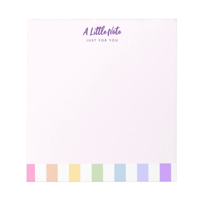 Happy 18th Birthday in Rainbow Stripes Notepad (Front)