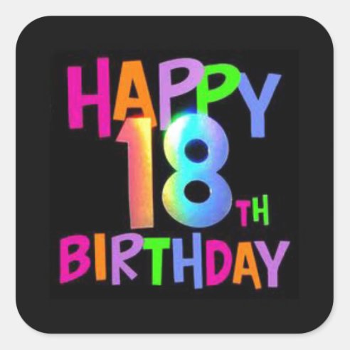 Happy 18th Birthday Stickers | Zazzle CA