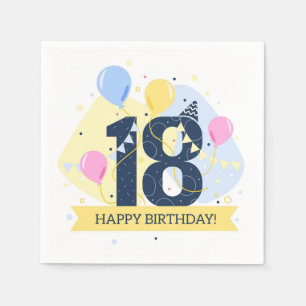 Happy 18th Birthday Napkin