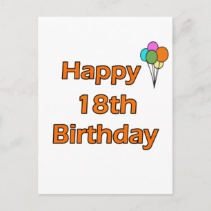Happy 18th Birthday Postcard
