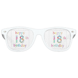 Happy 18th birthday retro sunglasses