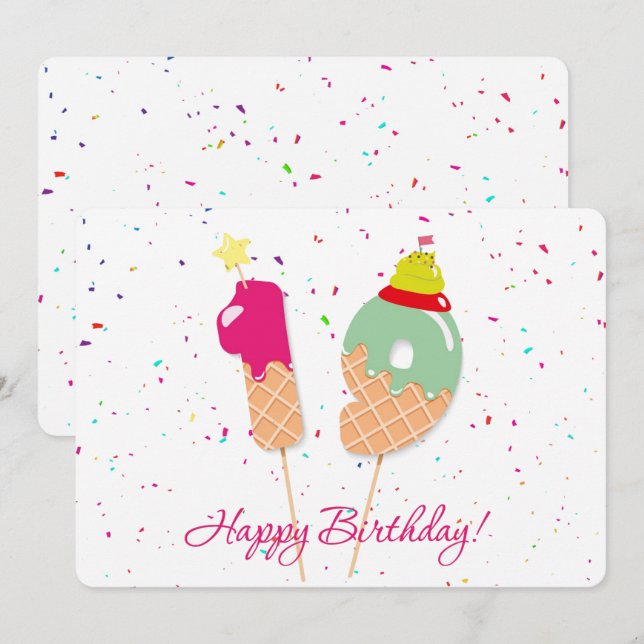 Happy 19th Birthday Holiday Card (Front/Back)