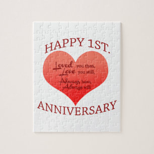 Happy 1st. Anniversary Jigsaw Puzzle