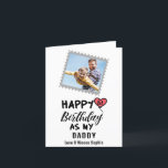 Happy 1st Birthday as my Daddy Custom Photo Holiday Card<br><div class="desc">Happy 1st Birthday as my Daddy Love & Kisses,   with a personalized name,  message & image</div>