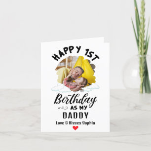 Happy 1st Birthday as my Daddy Custom Photo Holiday Card