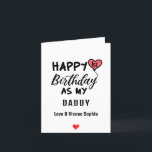 Happy 1st Birthday as my Daddy Love & Kisses Baby Holiday Card<br><div class="desc">Happy 1st Birthday as my Daddy Love & Kisses,  Baby elephant with a custom name & message</div>