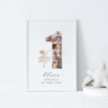 Happy 1st Birthday Ballerina Photo Collage Poster<br><div class="desc">Happy 1st Birthday Ballerina Photo Collage</div>