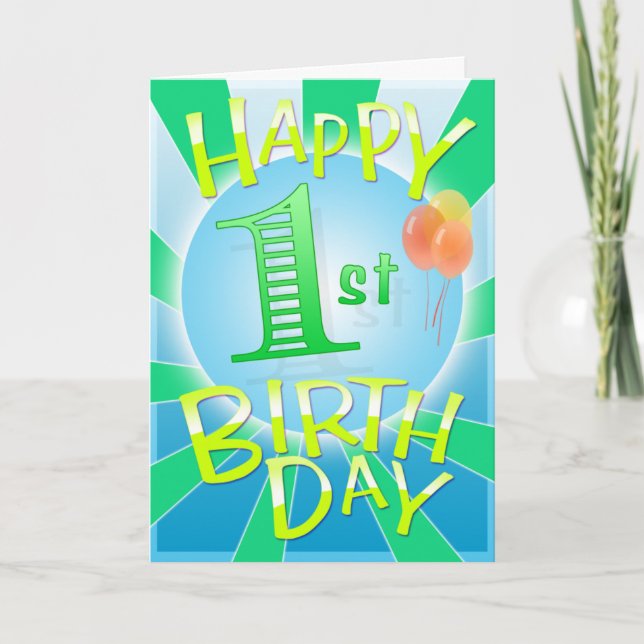 Happy 1st Birthday Card (Front)