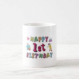 Happy 1st Birthday for 1 year old Kids B-day wish Coffee Mug