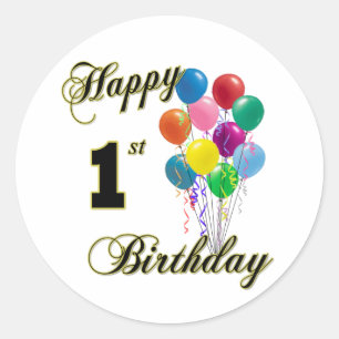 Happy 1st Birthday Sticker